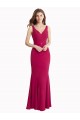 V-Neck Mermaid Chiffon Prom Dress with V-Back and Belt for Sale