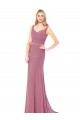 Long Slim Chiffon Prom Dress with Beaded Waist for Sale