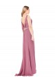 Long Slim Chiffon Prom Dress with Beaded Waist for Sale