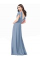 Chiffon Prom Dress with Flutter Sleeves and Front Slit for Sale