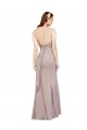 Fit and Flare Long Chiffon Prom Dress with Sash and Open Back for Sale