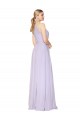 High Neck Halter Shirred Chiffon Prom Dress for Sale