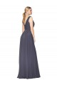 Floor Length High Neck V-Back Chiffon Prom Dress for Sale
