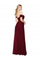 Shirred Sweetheat Neckline Off the Shoulder Long Chiffon Prom Dress for Sale