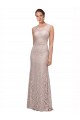 Long Sleeveless All Lace Prom Dress with Scoop Neckline for Sale