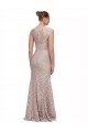 Sweetheart Neckline Cap Sleeves Lace Prom Dress with Twist for Sale