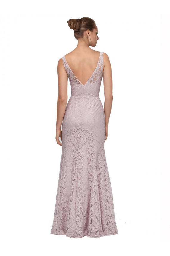 Lace V-Neckline Long Full Length Prom Dress for Sale