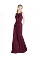 Long Lace Prom Dress with Peekaboo Bodice and Keyhole Back for Sale