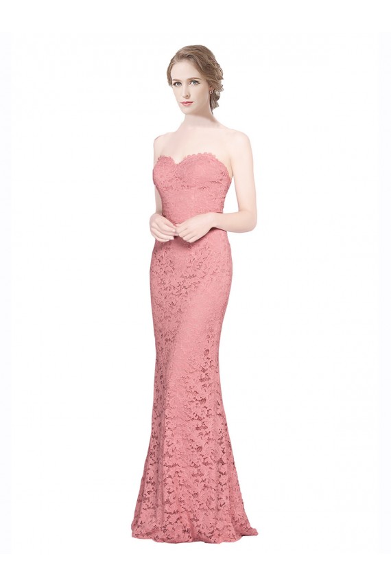 Fitted Sweetheart Mermaid Lace Prom Dress for Sale