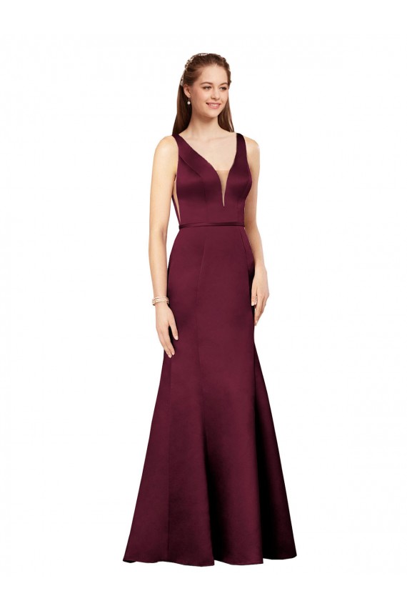 Sexy Satin Prom Dress with Side Cutouts for Sale