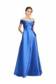 Sleeveless Off the Shoulder Ball Gown Satin Prom Dress for Sale