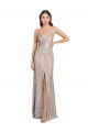 V-Neck Fully Sequin Prom Dress with V-Back and Front Slit for Sale