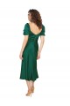 Ruched Sleeve Silky Satin Prom Dress for Sale