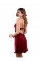 Midi Length Cowl Neck Silky Satin Short Cocktail Prom Dress / Homecoming Dress for Sale