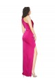 One Shoulder Long Full Length Silky Satin Prom Dress with Front Side Split for Sale