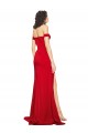Off the Shoulder Sweetheart Bustier Style Silky Satin Prom Dress with Side Split for Sale