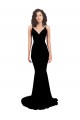 Fishtail Shaped V-Neck Open Back Spandex Prom Dress for Sale