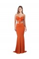 Strapless Bandeau Bodice Long Spandex Prom Dress for Sale