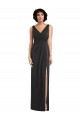 Draped Wrap Maxi Spandex Prom Dress with Front Slit for Sale