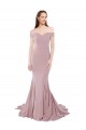 Off the Shoulder Mermaid Long Sweep Train Prom Dress for Sale