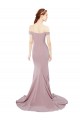 Off the Shoulder Mermaid Long Sweep Train Prom Dress for Sale