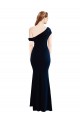 Draped Off the Shoulder Fitted Crepe Prom Dress for Sale