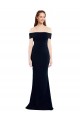 Off the Shoulder Fitted Crepe Prom Dress with Back Cut Out for Sale