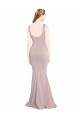Sleeveless Scoop Neck Fully Lined Crepe Prom Dress for Sale
