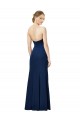 Strapless Fit and Flare Long Crepe Prom Dress with Knot and Slit for Sale