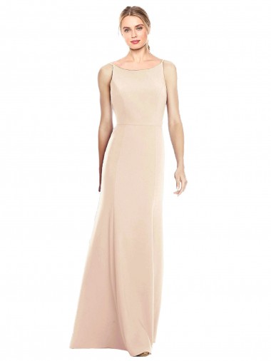 V-Spaghetti Strap Open Back Bateau Neck Trumpet Prom Dress for Sale