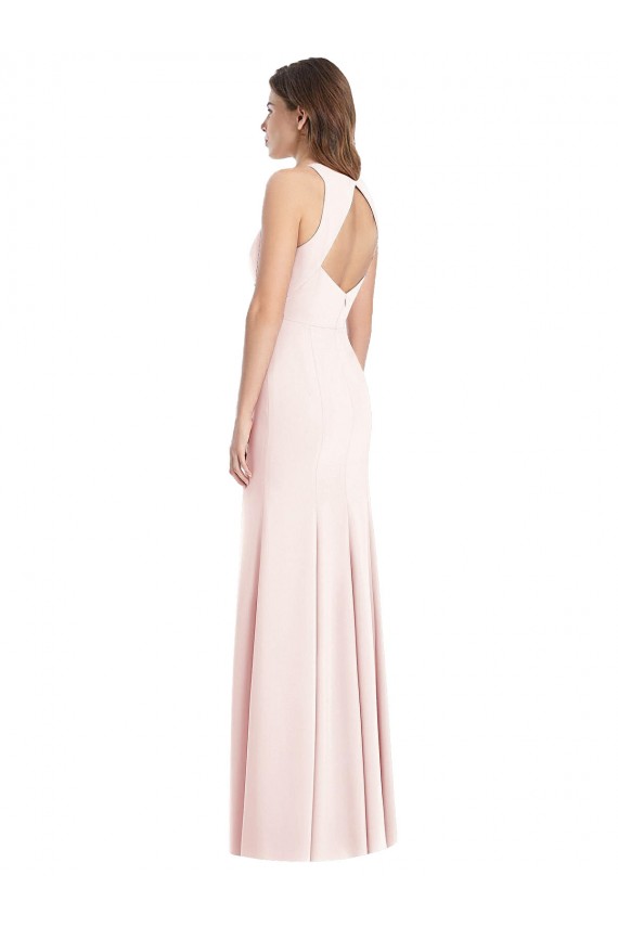 Diamond Cutout Back Trumpet Prom Dress with Front Slit for Sale