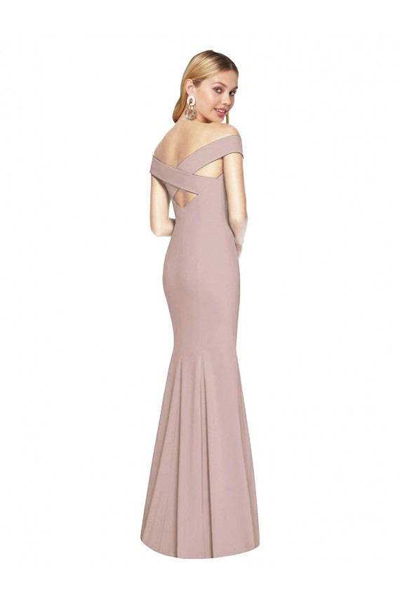 Off the Shoulder Criss Cross Back Trumpet Prom Dress for Sale