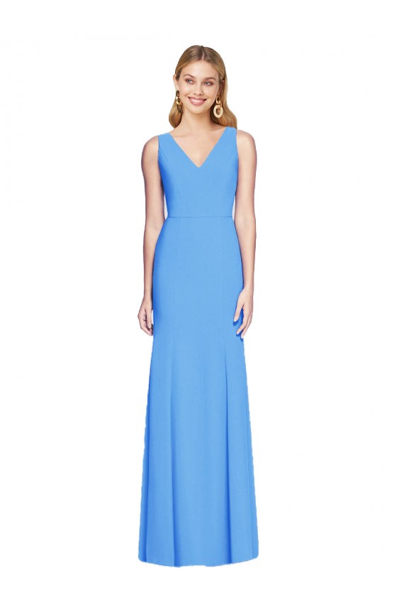 Flattering Trumpet Long Sleeveless Prom Dress with Open Back for Sale