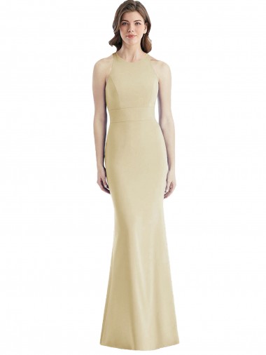 Criss Cross Twist Cutout Back Trumpet Prom Dress for Sale