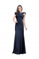 Sleeveless Crepe Prom Dress with Cascading Ruffle and Keyhole Back for Sale