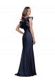 Sleeveless Crepe Prom Dress with Cascading Ruffle and Keyhole Back for Sale