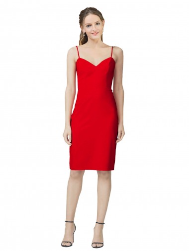 Sleeveless Cocktail Length Sweetheart Neckline Crepe Prom Dress / Homecoming Dress for Sale
