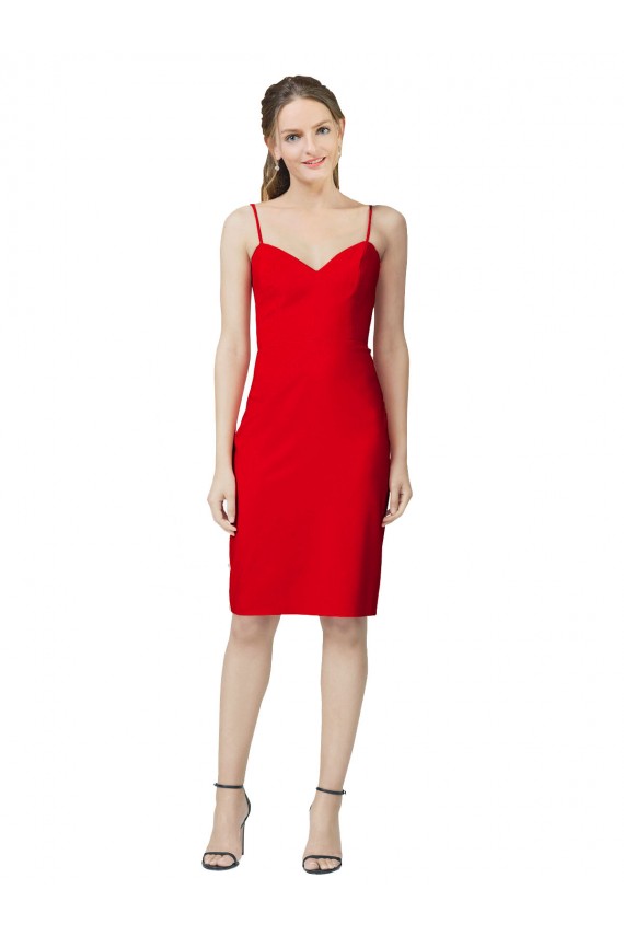 Sleeveless Cocktail Length Sweetheart Neckline Crepe Prom Dress / Homecoming Dress for Sale