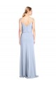 Feminine Cowl Neck Slim Floor Length Stretch Crepe Prom Dress for Sale