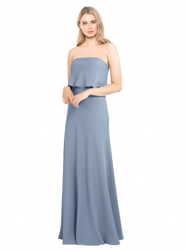 High Neck Sheath Sleeveless Stretch Crepe Prom Dress for Sale