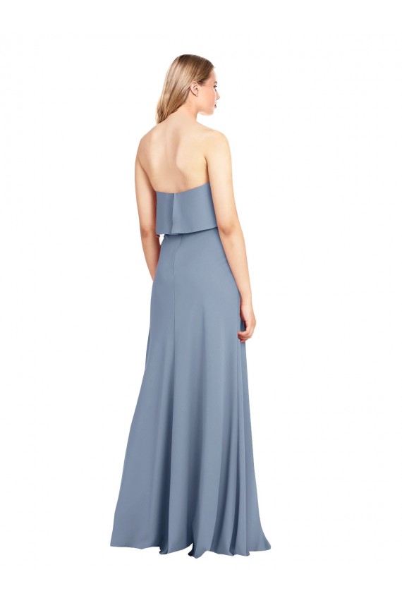 High Neck Sheath Sleeveless Stretch Crepe Prom Dress for Sale