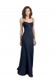 Fit and Flare Scoop Neck Long Sleeveless Stretch Crepe Prom Dress for Sale