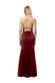 Fit and Flare Halter Neckline Stretch Crepe Prom Dress with Strappy Back for Sale