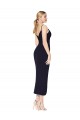 High Neck Spaghetti Straps Crepe Short Wrap Cocktail Prom Dress / Homecoming Dress for Sale