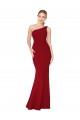 One Shoulder Long High Neck Sleeveless Mermaid Crepe Prom Dress for Sale