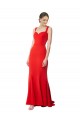 Long Chapel Train Fishtail Maxi Crepe Prom Dress with Sweetheart Neckline for Sale