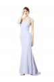 Sweetheart High Neck Sleeveless Crepe Prom Dress for Sale