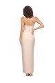 Long Full Length Ruffles Strapless Low Back Crepe Prom Dress with Straps for Sale