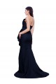 Long Strapless Sweep Train Low Back Crepe Prom Dress for Sale