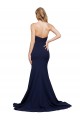 Fit and Flare Sweetheart Long Crepe Prom Dress with Sweep Train for Sale